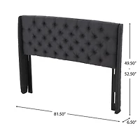 Tête de lit capitonnée à oreilles rembourrée – très grand