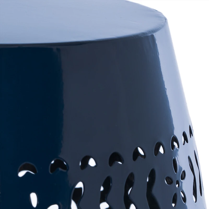 Lace-Cut Metal Accent Table