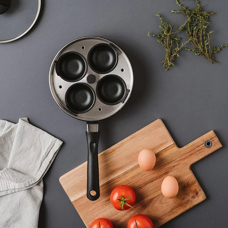 Stone 4-Egg Poacher with Lid 1.3qt
