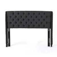 Upholstered Wingback Tufted Headboard - King