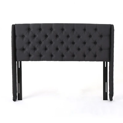 Upholstered Wingback Tufted Headboard - King
