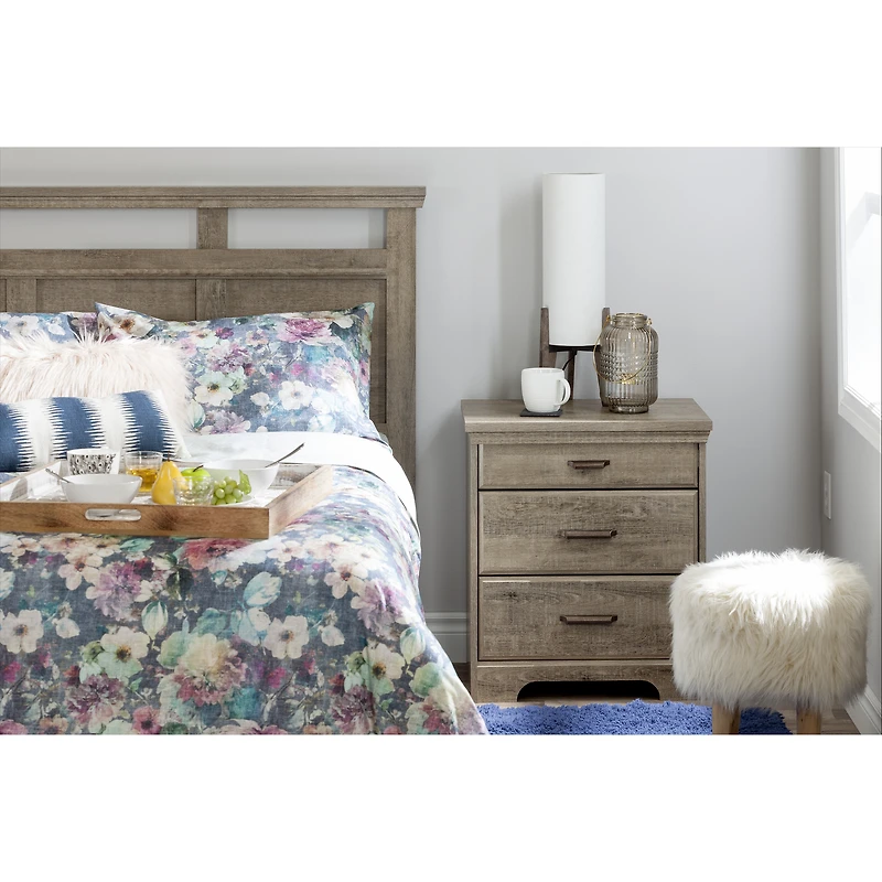 Versa Nightstand with Charging Station and Drawers