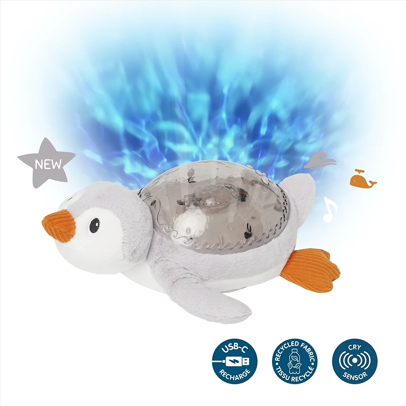 Tranquil Penguin® Rechargeable Plush - Grey