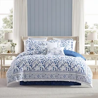 Laura Ashley Charlotte  Cotton China Blue Comforter Set
