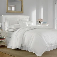 Laura Ashley Annabella Ensemble de housse couette en coton, blanc