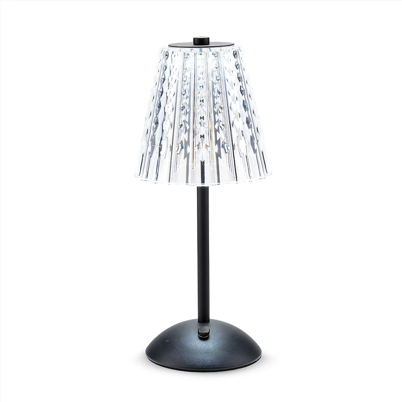 Alta Crystal Shade LED Table Lamp - Black