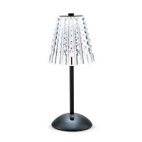 Alta Crystal Shade LED Table Lamp - Black