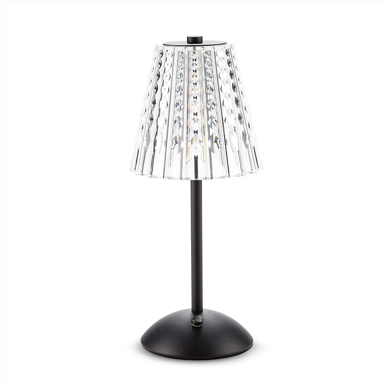 Alta Crystal Shade LED Table Lamp - Black