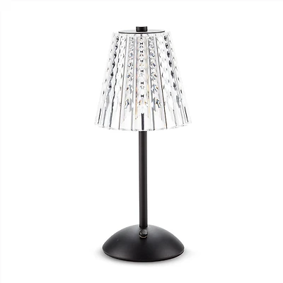 Alta Crystal Shade LED Table Lamp - Black