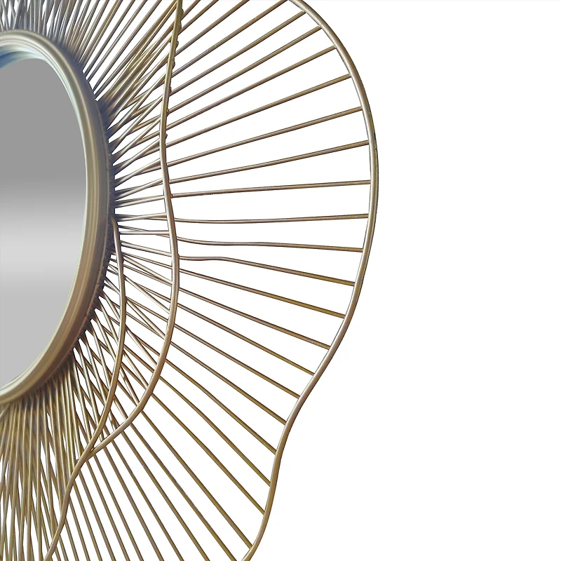 Asais Flower Mirror Gold