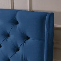 Tête de lit capitonnée à oreilles rembourrée – très grand