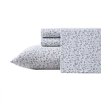 Laura Ashley Bramble Vine  Cotton Sheet Set - Periwinkle/Sage