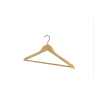 Cintres en bois pour costumes bois naturel - Ensemble de 8