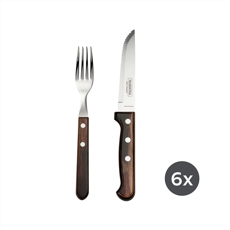 Churrasco BBQ Steak Knife Set, 12-Piece