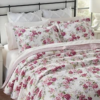 Laura Ashley Lidia  Cotton Pink Quilt Set