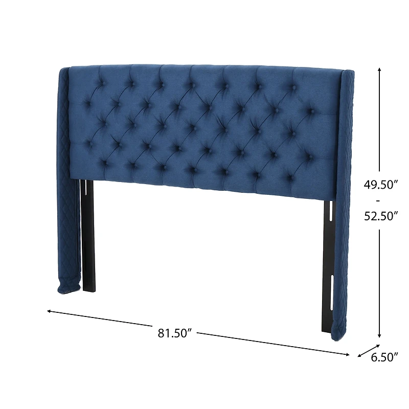 Tête de lit capitonnée à oreilles rembourrée – très grand