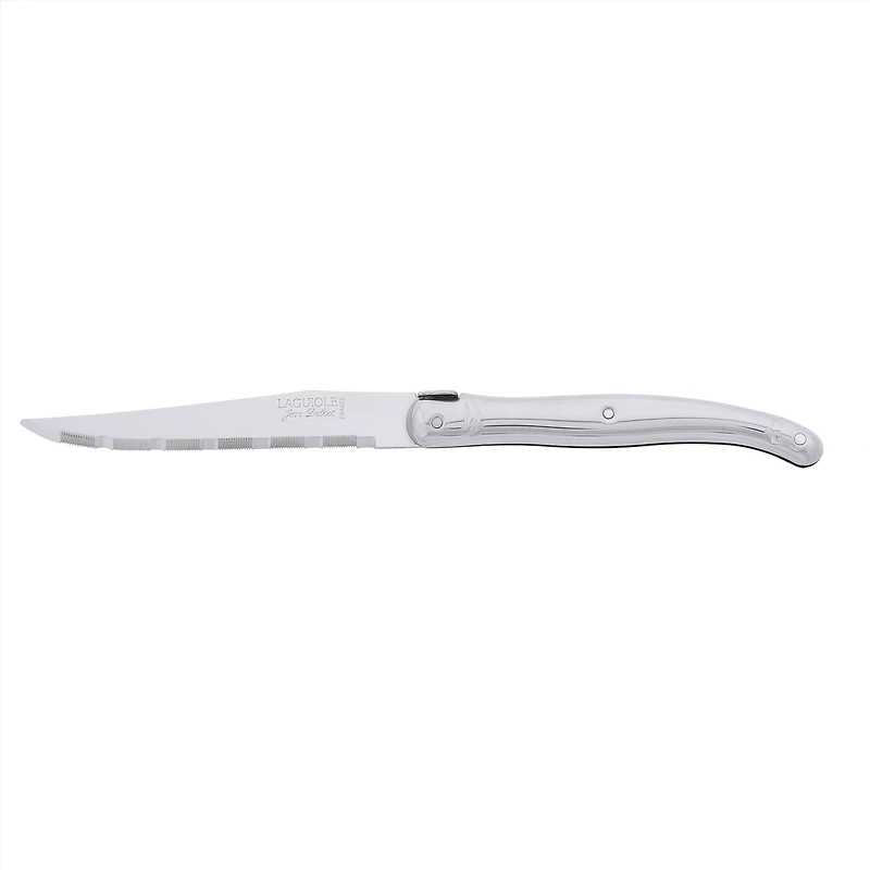 Bloc of 6 Stainless Steel Laguiole Knives by Jean Dubost