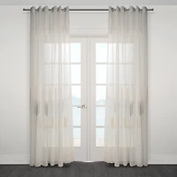 Embroidered Grommet Sheer Curtain