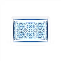 Blues Rectangular Tray With Handle