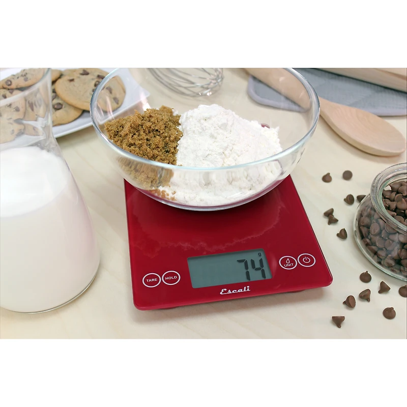 Escali Glass Red Kitchen Scale - 15lb