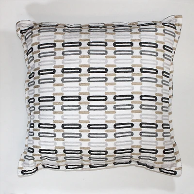 Geo Jacquard Chenille Cushion