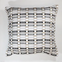 Geo Jacquard Chenille Cushion