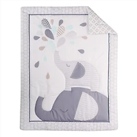 5-Piece Newborn Crib Bedding Set - Grey Elephant