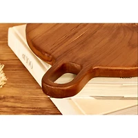 Round Teak Wood Tray  