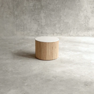 Marseille Small Side Table – White  