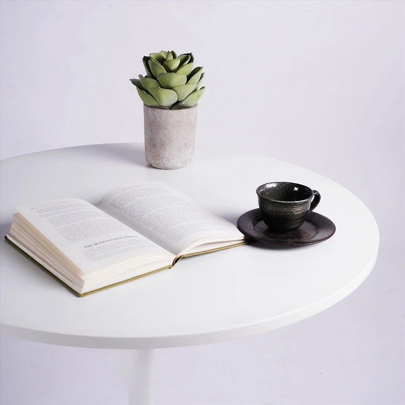 Table ronde moderne - Blanc