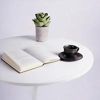 Table ronde moderne - Blanc