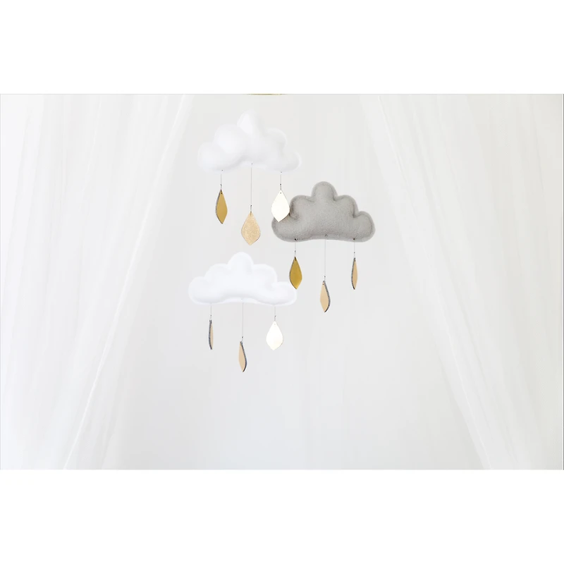 Mobile, nuage - Blanc et Gris