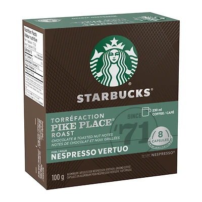 Starbucks® Pike Place® Roast Capsules for Nespresso® Vertuo