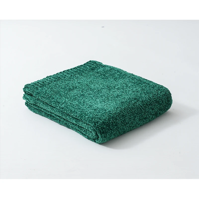 Chenille Throw - Moss Forest