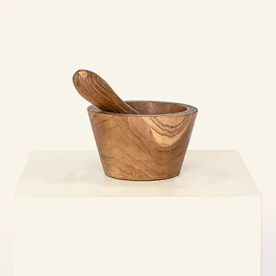 Teak Wood Mortar  
