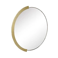Odessa Round Framed Mirror with Champagne Side Rim
