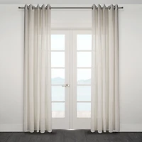 Rideau Ortona large semi-transparent à œillets en jacquard
