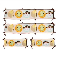 4-Piece Crib Bedding Set - Monkey, Crocodile, Koala