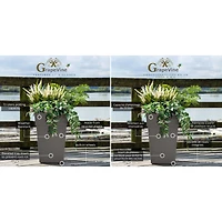 Grapevine Plus Ollie Recycled Plastic Planters - Grey, Set of 2