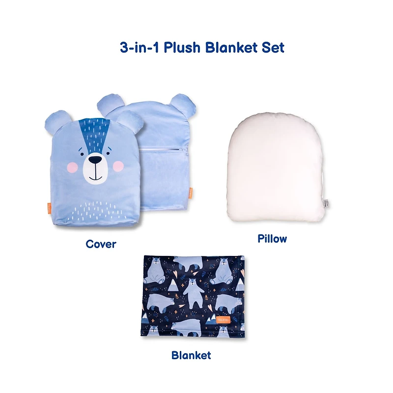 Poupilou 3-in-1 Plush Blanket