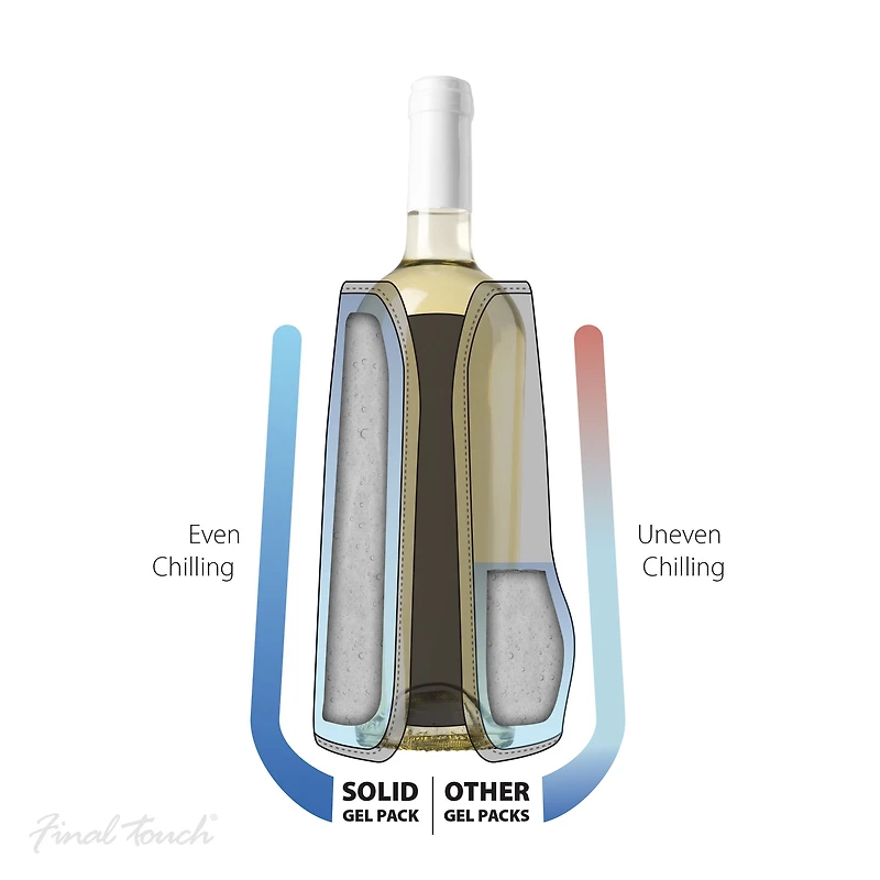 Refroidisseur de bouteille de vin par Final Touch - Noir