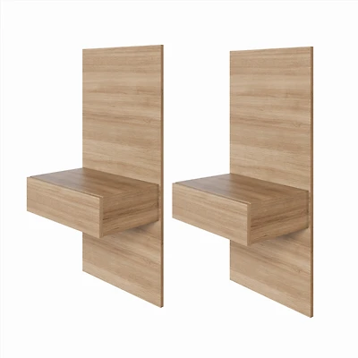 Panneaux d’extension de tables nuit flottantes Madrid, ensemble 2