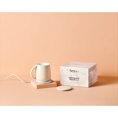 Smart Heated Mug Kit with Wireless Charger - Oat Straw