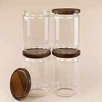Jumbo Glass Canisters, Set of 4