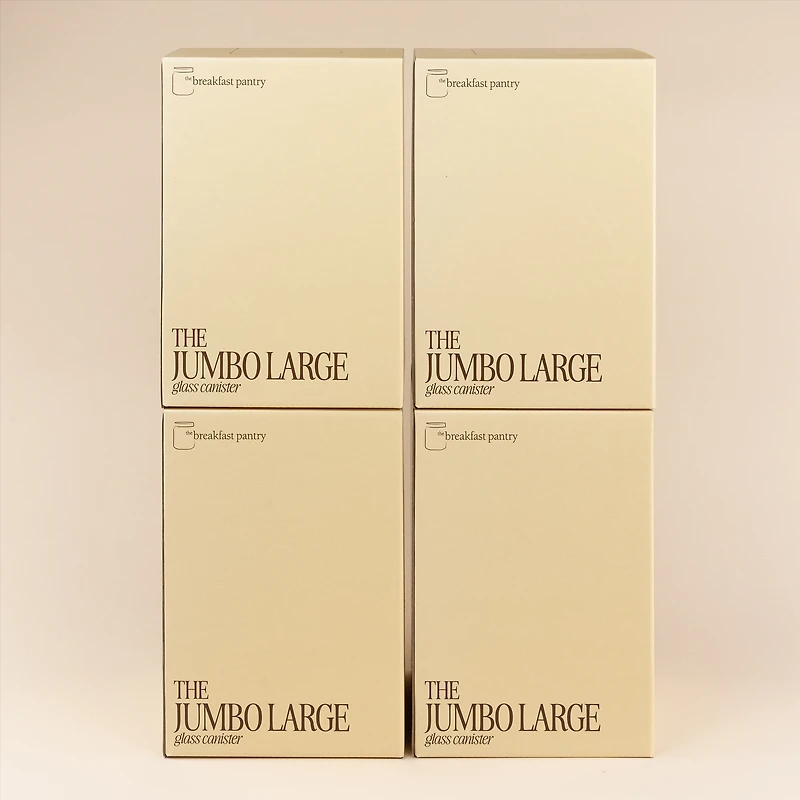 Jumbo Glass Canisters, Set of 4