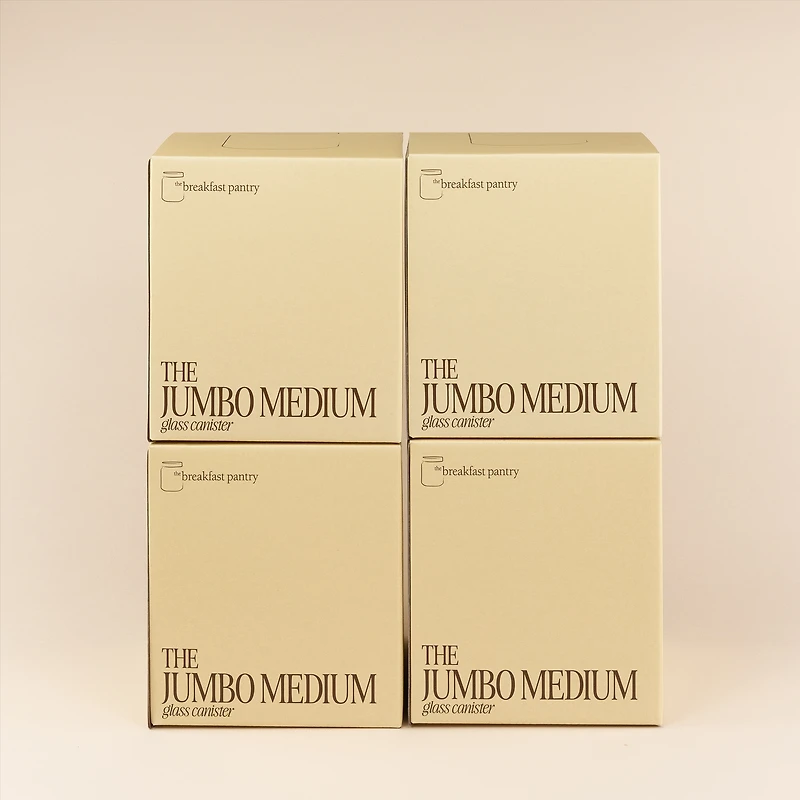 Jumbo Glass Canisters, Set of 4 - Medium