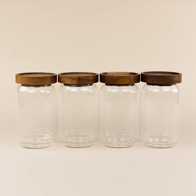 Glass Canisters, Set of 4 - Medium