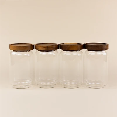 Glass Canisters, Set of 4 - Medium