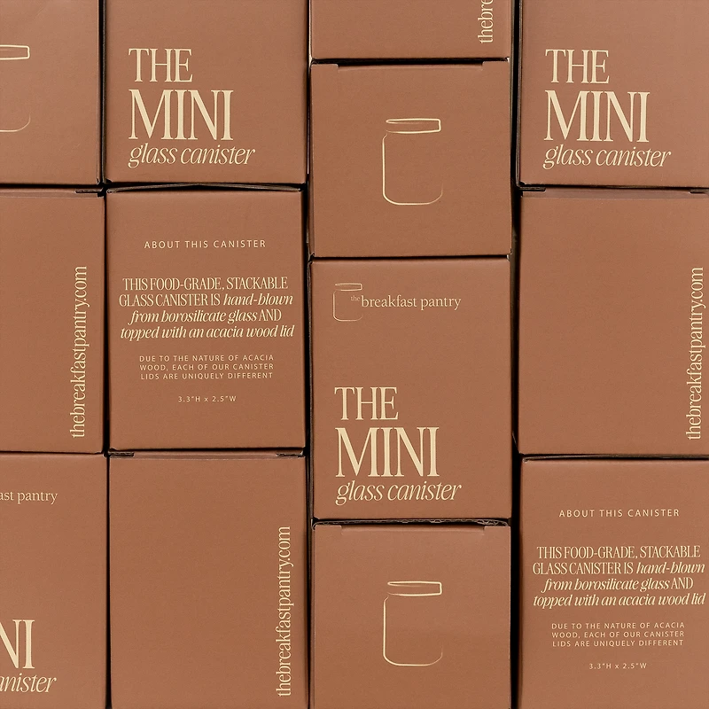 Glass Canisters, Set of 6 - Mini
