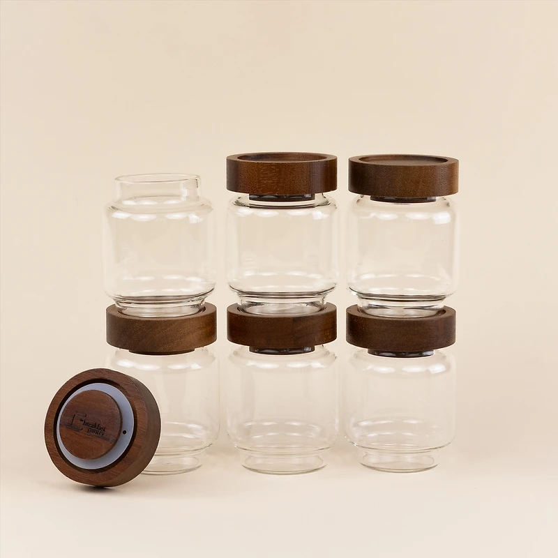 Glass Canisters, Set of 6 - Mini